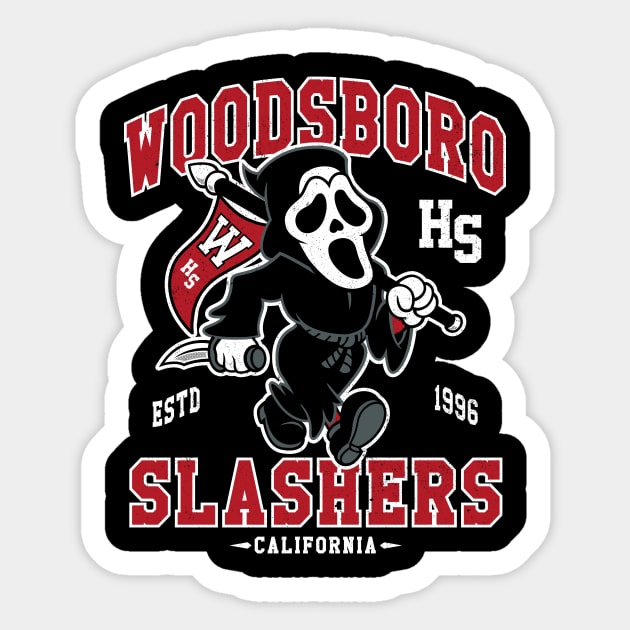 Woodsboro High School Mascot - Vintage Distressed Horror College Mascot Sticker by Nemons